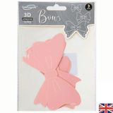 3D Adhesive Bows Pastel Lt. Pink x 12 - Craft